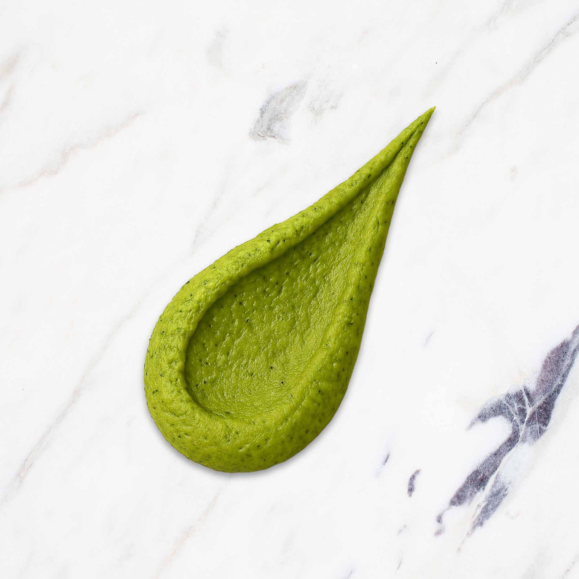 Texture de purée Yanaa Petits pois & Menthe sur marbre France